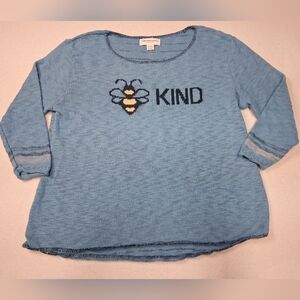 100% Cotton Parkhurst Bee Freind  Blue Kids Sweater with Bee Design